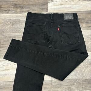 Levis 510 Dark Wash Black Mens 33x27 Skinny Fit Stretch Denim‎ Jeans Red Tab EUC